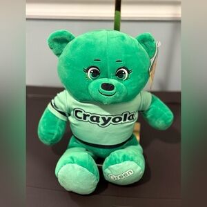 Crayola Bear Plush Hallmark 8" Green Stuffed Animal New With Tag